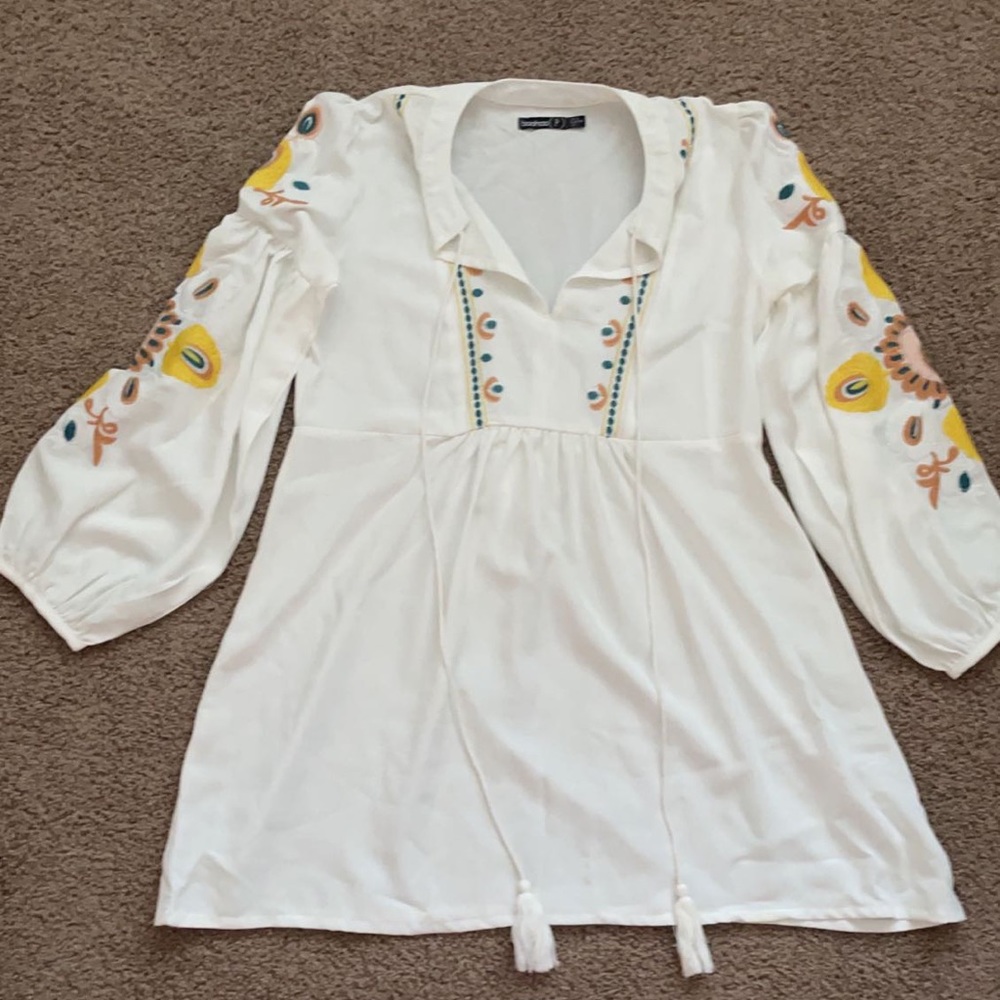 boohoo white floral dress